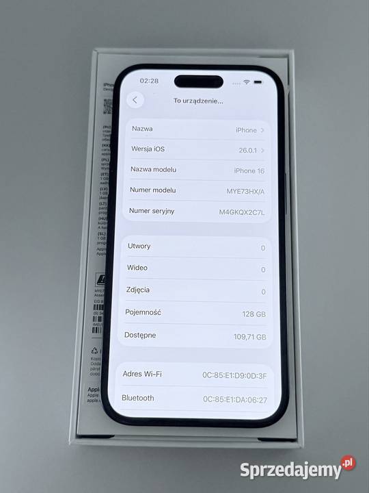 Iphone 16 128Gb 92 kondycji Kraków