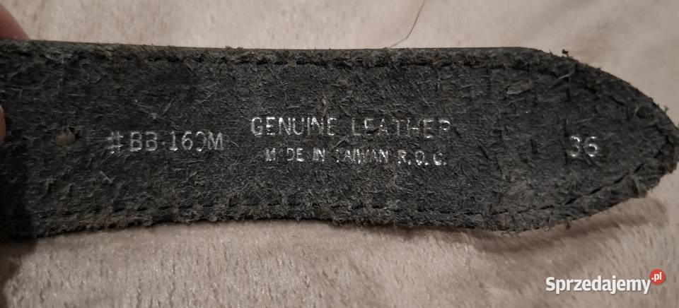 Genuine Leather Skórzany pasek Made in Taiwan Pozostałe Głubczyce