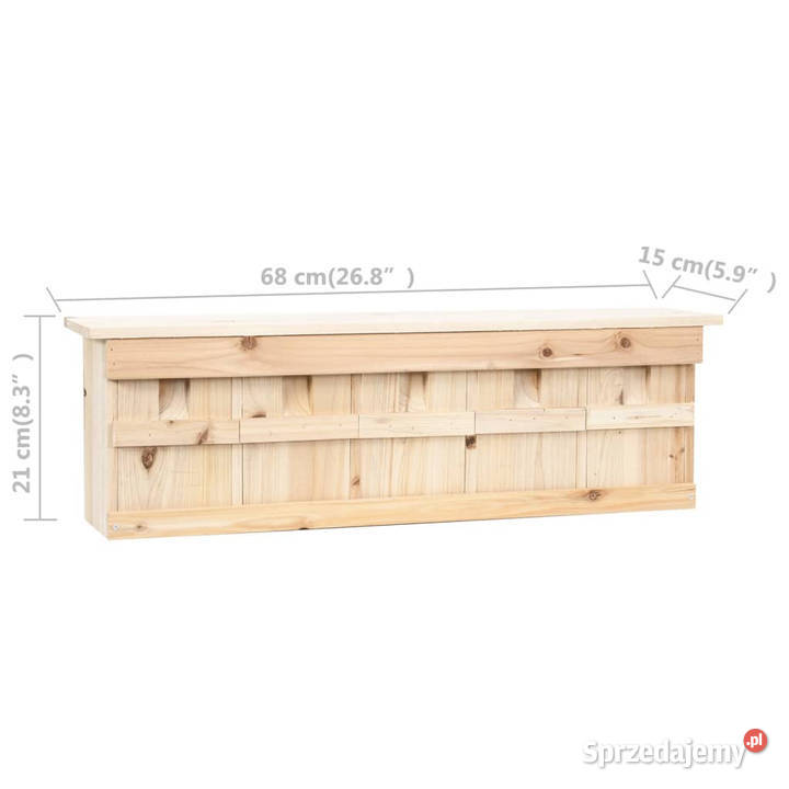 Domek wróbli 5 pokoi 68x15x21 drewno jodłowe Warszawa