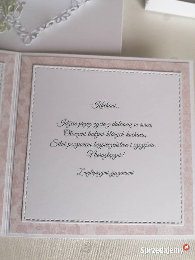 Kartka ręcznie wykonana w pudełku Strzebiń