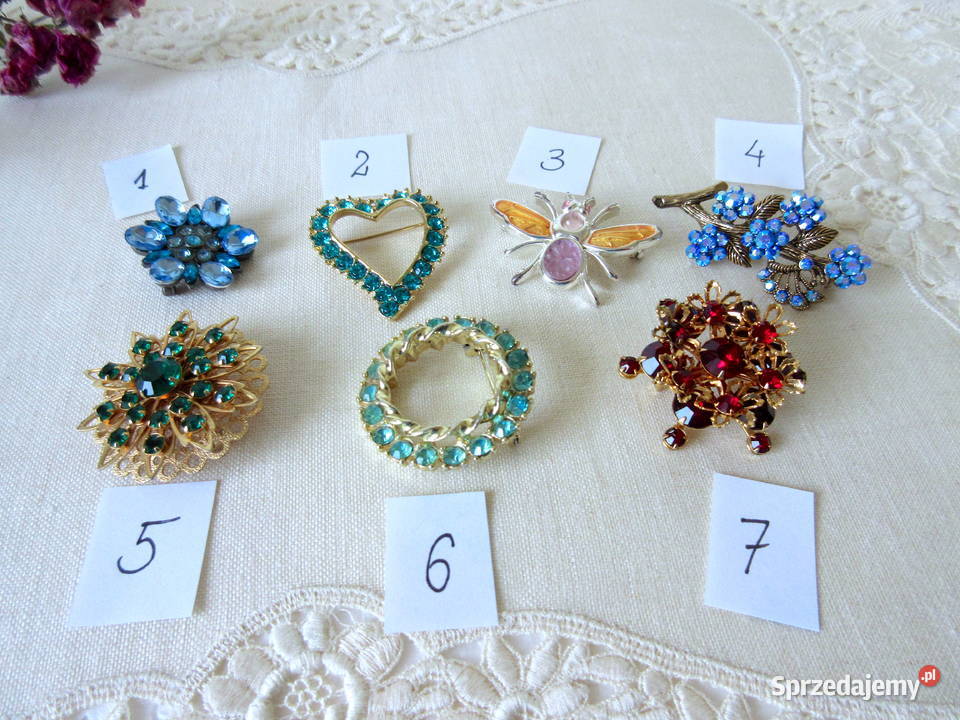 Stara biżuteria broszki lata 80 Straszydle