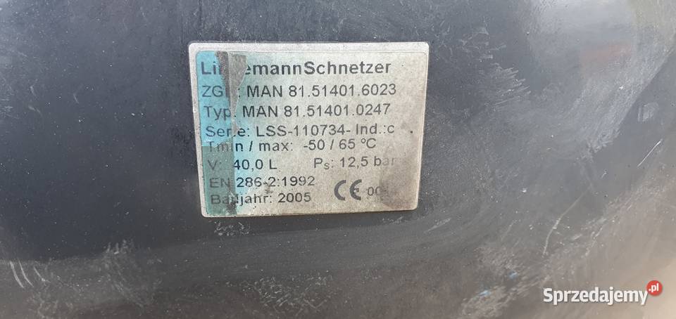 MAN BUTLA ZBIORNIK POWIETRZA 30L LITRÓW ALU lubuskie Bieleń