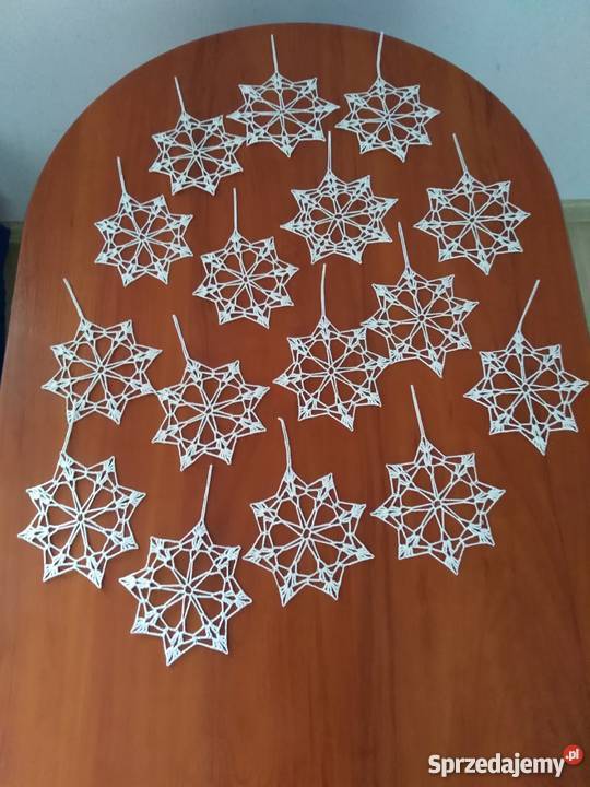 Ozdoby szydełkowe Boże Narodz aniołki gwiazdki biały Dekoracje i ozdoby Libiszów-Kolonia