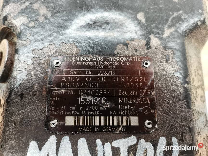 Manitou MLT Pompa hydrauliczna Rexroth A10V Wilkowo