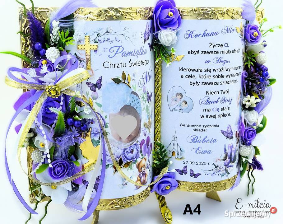 Pamiątka z okazji Chrztu Świętego w formie Zielona Góra sprzedam