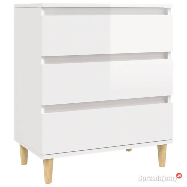 Komoda biała z połyskiem 60x35x70 materiał Komody Warszawa sprzedam