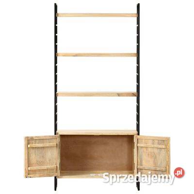 Regał na książki 4 poziomy 80x30x180 lite drewno Pozostałe Warszawa