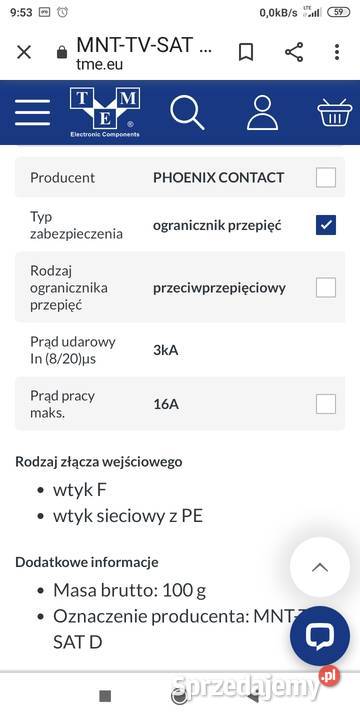 Phoenix Contact ogranicznik MNTTVSAT Wrocław