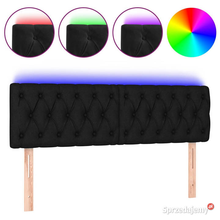 Zagłówek do łóżka z LED czarny 160x7x7888 Warszawa