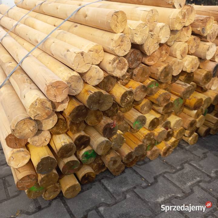 Paliki słupki wałki drewniane palisada pachołek Leszno sprzedam