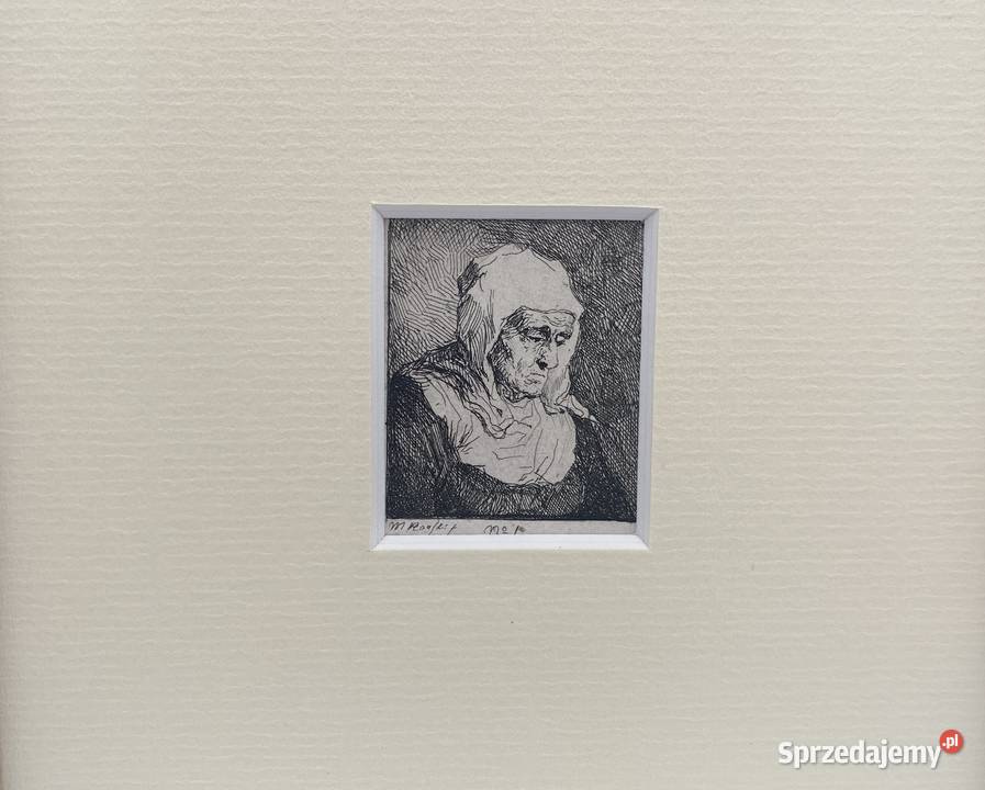 Michał Płoński17781812 akwaforta Stara Kobieta Poznań