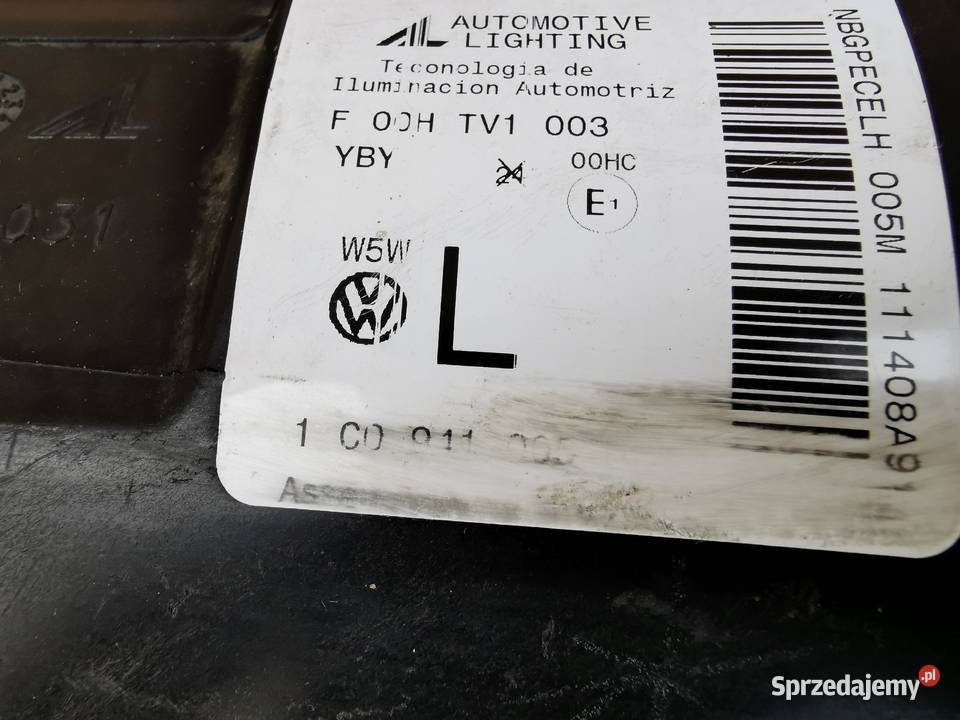 Lampa przód lewa lh vw beetle 1c0 lift 0511 Sieraków sprzedam