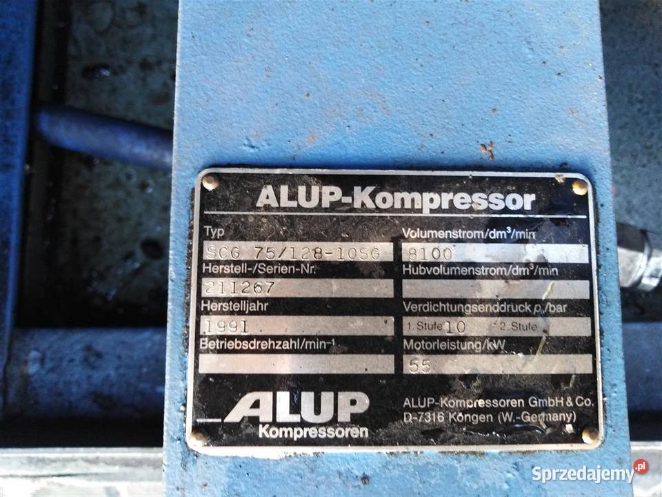 Sprężarka ALUP SCG 7512810 S005327 Wilków sprzedam