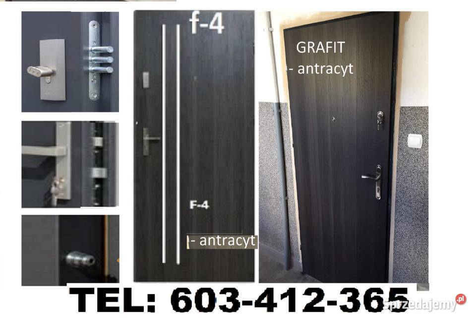 Drzwi zewnętrzne do mieszkania w bloku z sprzedam