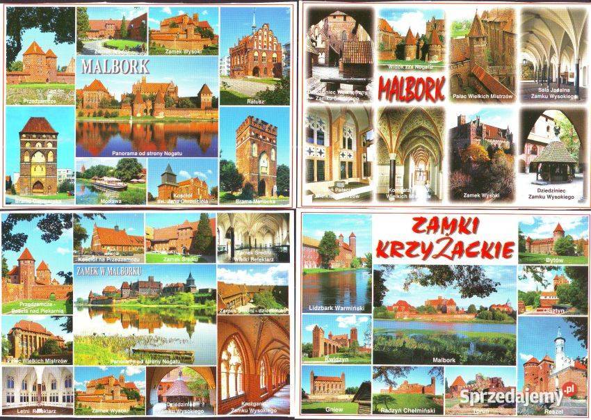 Kart Poczt Zamki Krzyżackie widoki Gliwice