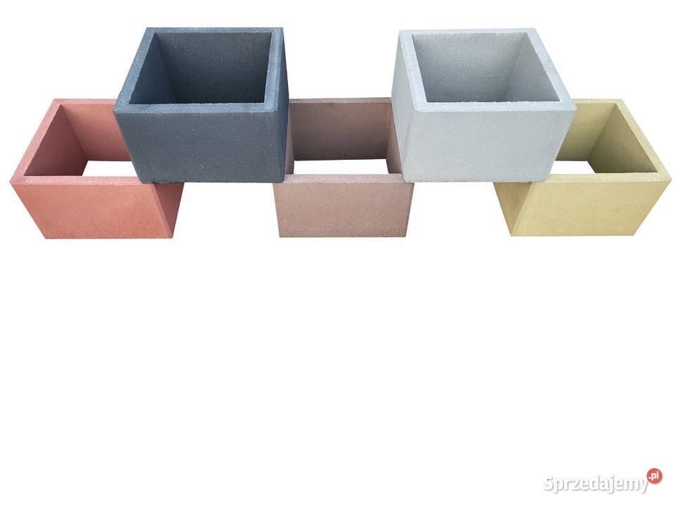 Donice betonowe 50x50x30h gazony ogrodowe Stoczek