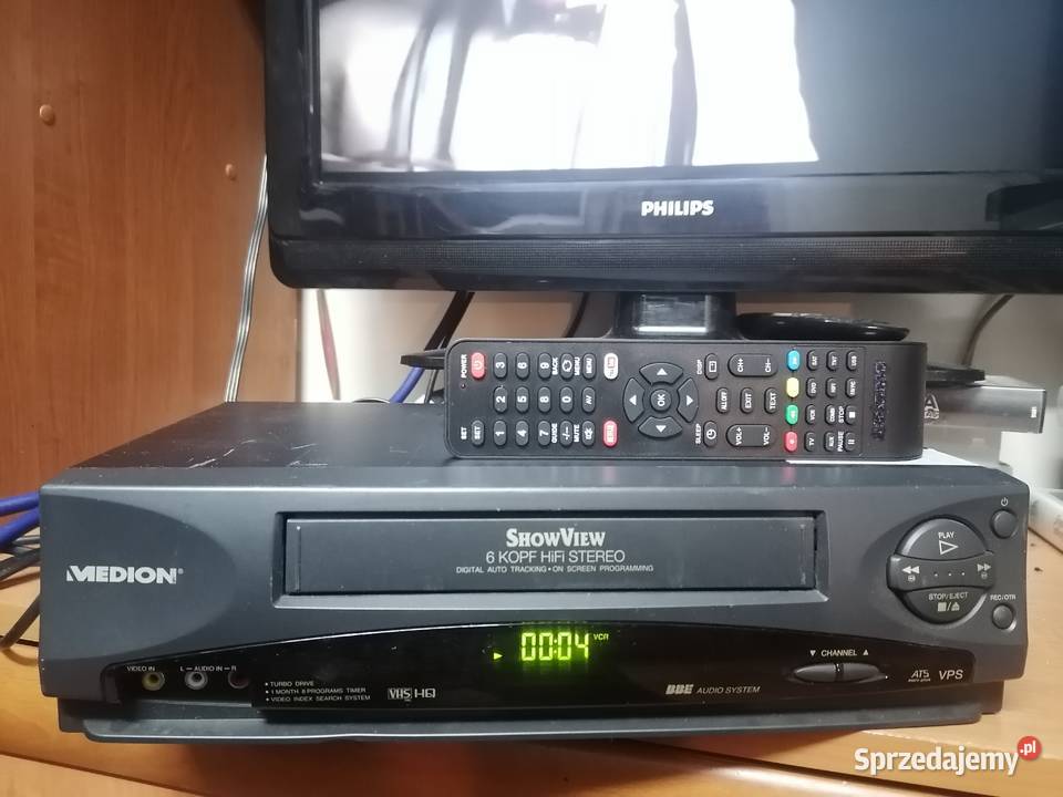 Magnetowid VHS Medion MD 9023 HIFI stereo pilot śląskie Częstochowa sprzedam