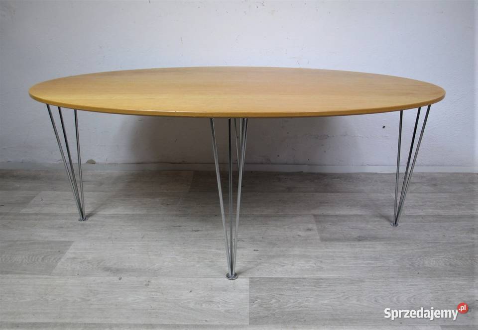 Owalny stół kawowylata 80