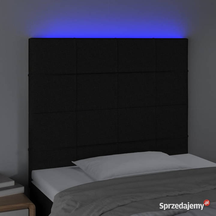 Zagłówek do łóżka z LED czarny 100x5x118128 sprzedam