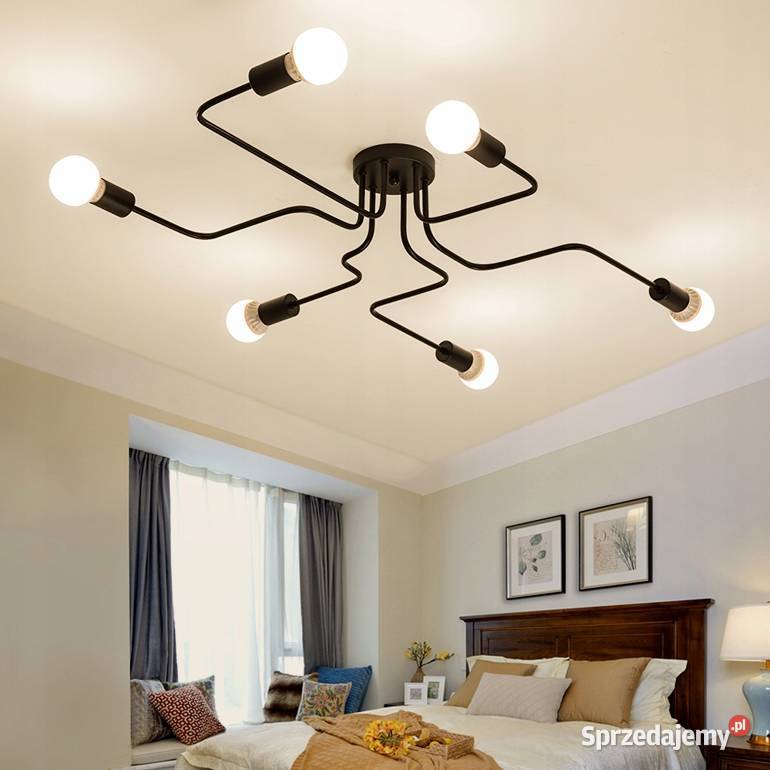 LAMPA SUFITOWA ŻYRANDOL PAJĄK RAMIONA 4 6 8 LOFT Oświetlenie