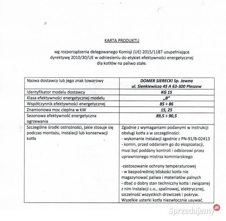 Kocioł 15kw 120m2 Piec podajnik EKOPROJEKT RATY łódzkie
