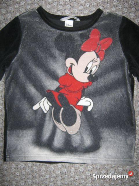 Welurowa bluza dresowa HM z Myszka Minnie 110 dziewczynka