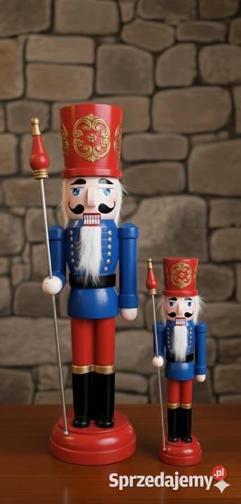 Cudowne drewniane dziadki do orzechów 90 i 45