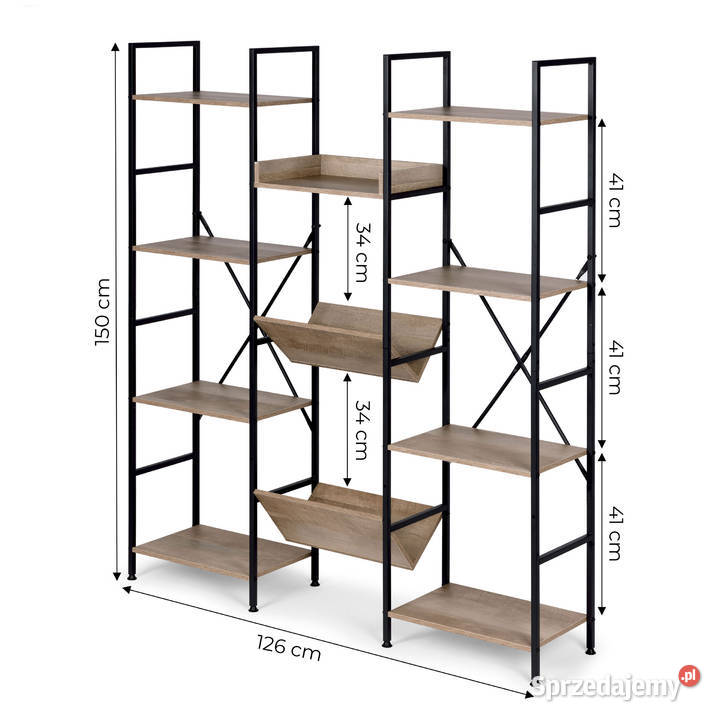 Nowoczesny stojący regał metalowy stelaż 11 Wrocław sprzedam