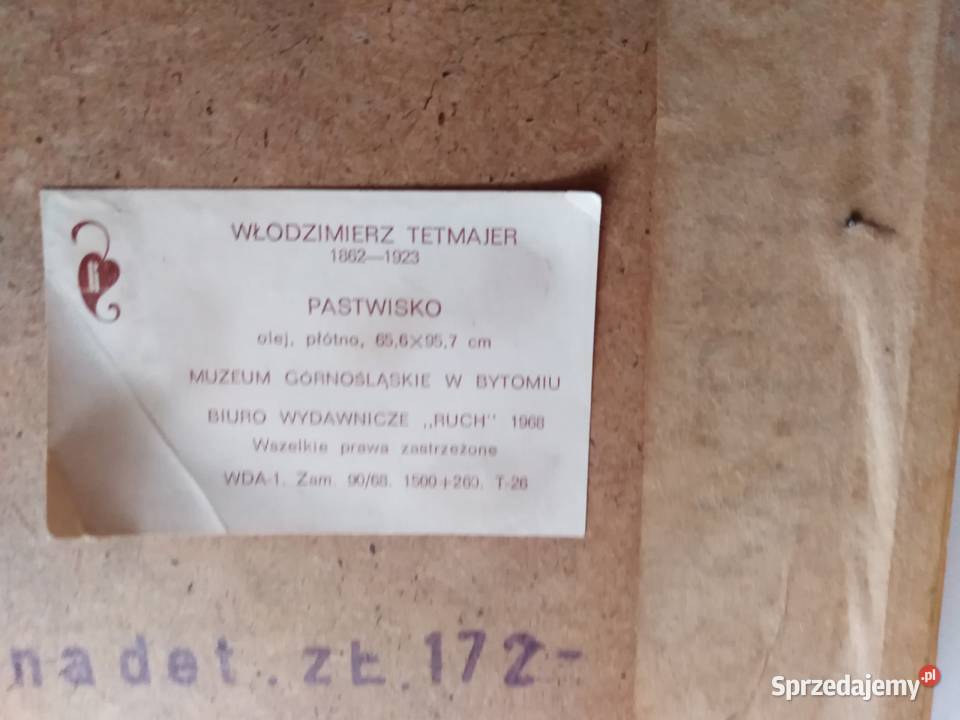 REPRODUKCJA OBRAZ PASTWISKOWŁODZIMIERZA TETMAJER Elbląg sprzedam