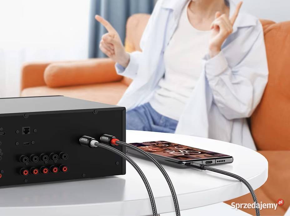 Kabel Przewód Audio Głośnikowy Aux 35 mm do 2RCA Sieradz