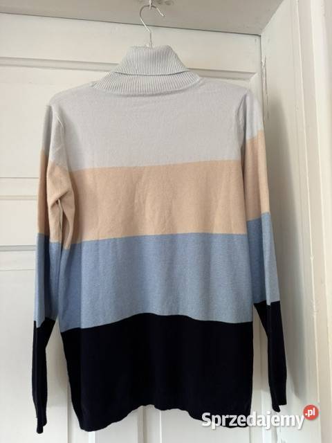 Sweter damski w pasy LXL z golfem kolorowy Częstochowa