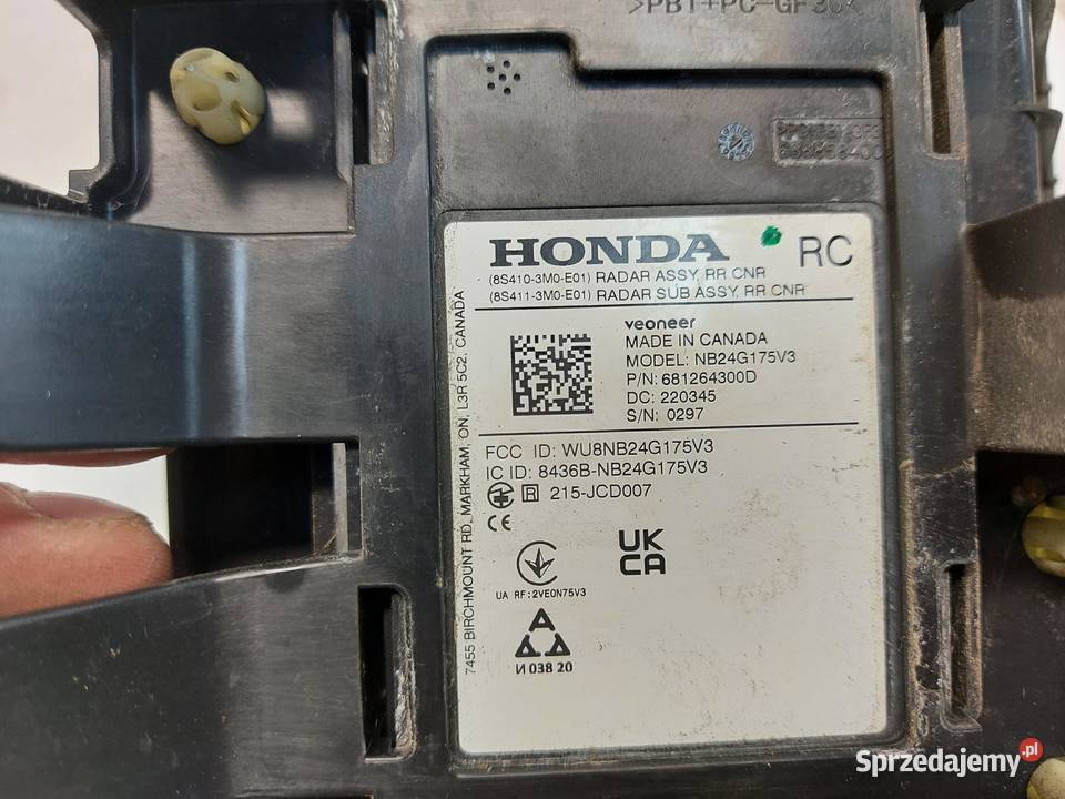 Honda HRV III eHEV 2022r RADAR PAWY TYŁ sprzedam