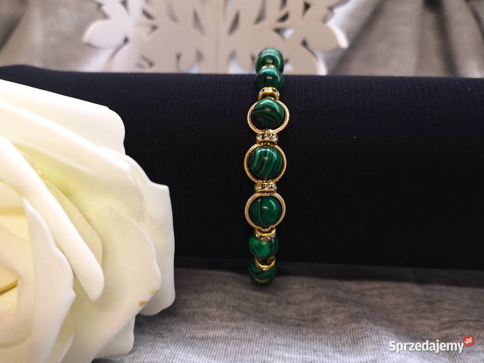 Bransoletka damska z cyrkoniami i złotą Kielce sprzedam