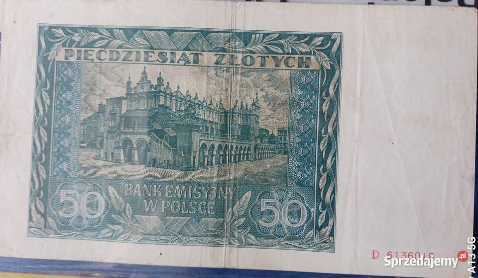 50 Złotych Kraków 1941 r ser D Konin sprzedam