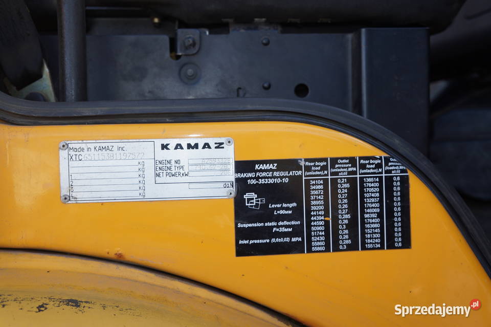 Samochód ciężarowy Kamaz 65115 sprzedam