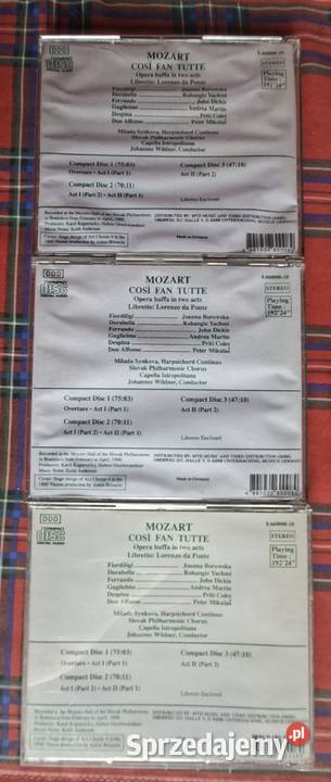 Mozart Cosi Fan Tutte Opera Classics 3CD Naxos małopolskie sprzedam