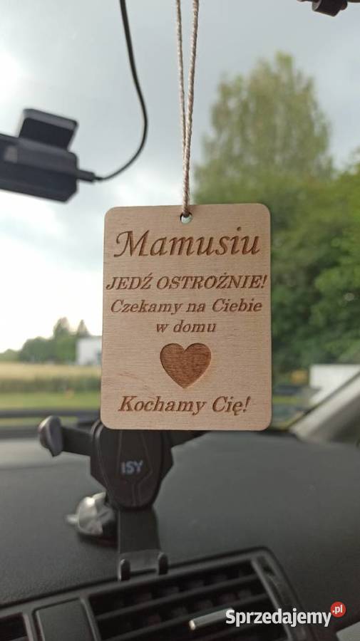 Drewniana Zawieszka do Auta Prezent z Grawerem Puławy