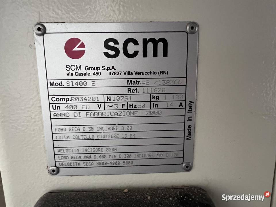 Piła formatowa SCM SI 400E Juszczyn