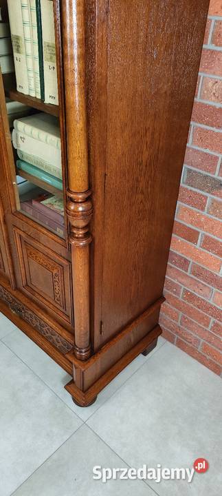 Ekskluzywna biblioteka eklektyczna dębowa antyk Antyki, Sztuka, Kolekcje Łagów