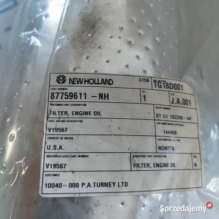 Filtr oleju silnikowego 87759611 case holland Łowicz