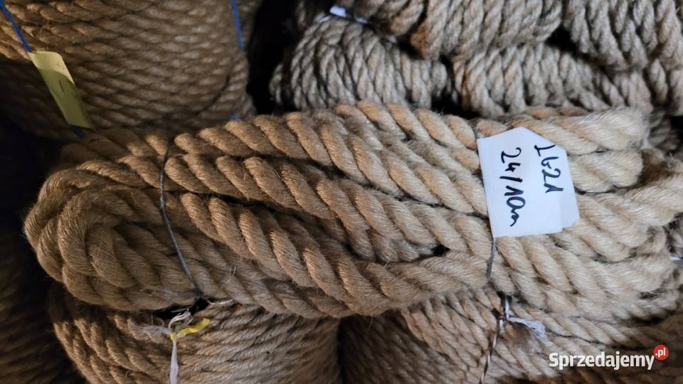 Lina żeglarska linka jutowa fi 24 mm wszystkie Kołobrzeg