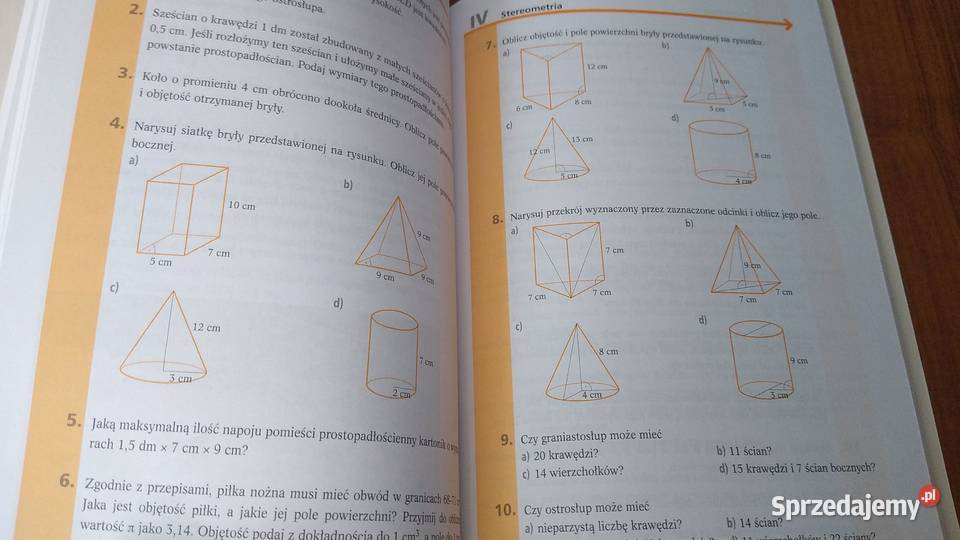 Matematyka 2001 gimnazjum klasa 3 zadania Anna Podręczniki pomorskie Gdańsk