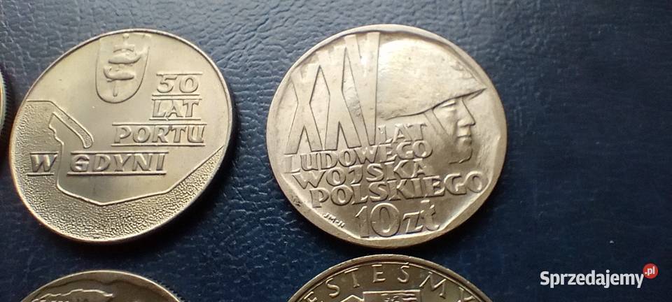 Stare monety 6 monet 10 złotych PRL Polska Lesko
