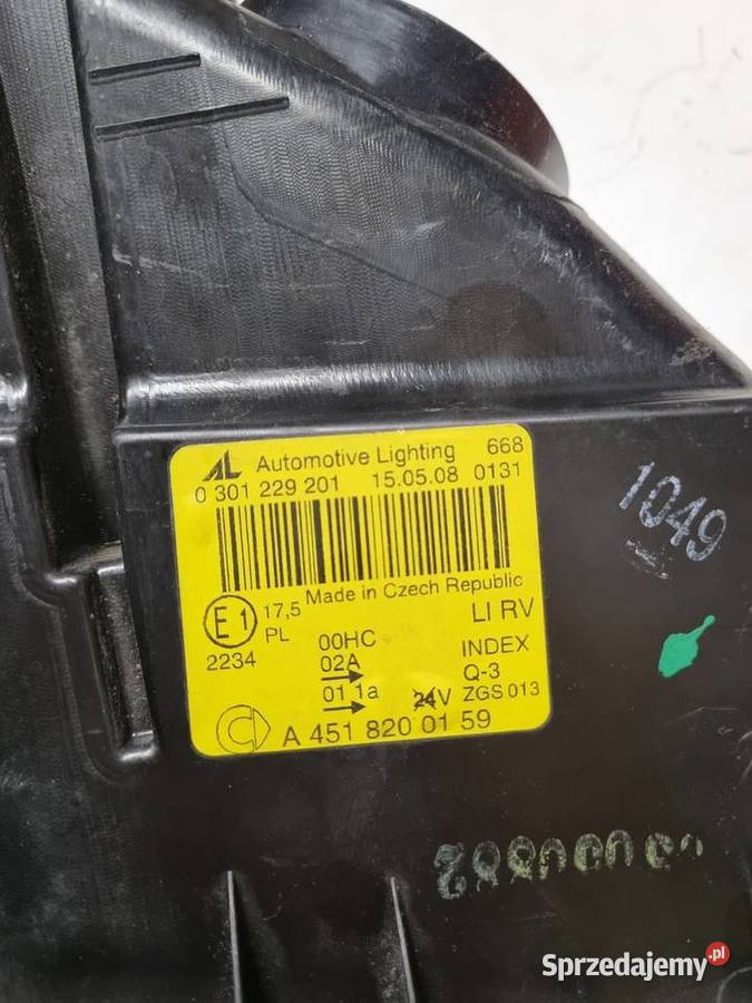 LAMPA przód lewa SMART FORTWO II A4518200159 osobowe Oświetlenie