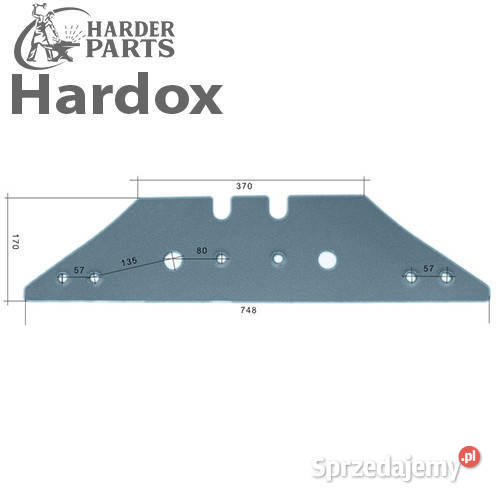 Płoza długa HARDOX 073609S części do pługa
