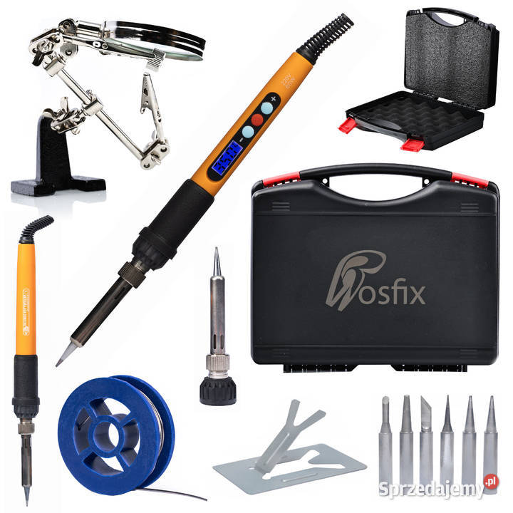 Zestaw Narzędzi Lutowniczych 13w1 Lutownica 60W Ludźmierz