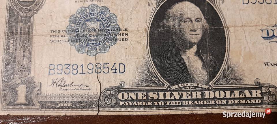 USA 1 Dolar 1923 r Silver Certificate Pozostałe mazowieckie Warszawa