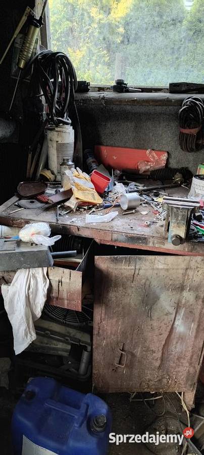 Stół warsztatowy metalowy PRL plus prasa małopolskie