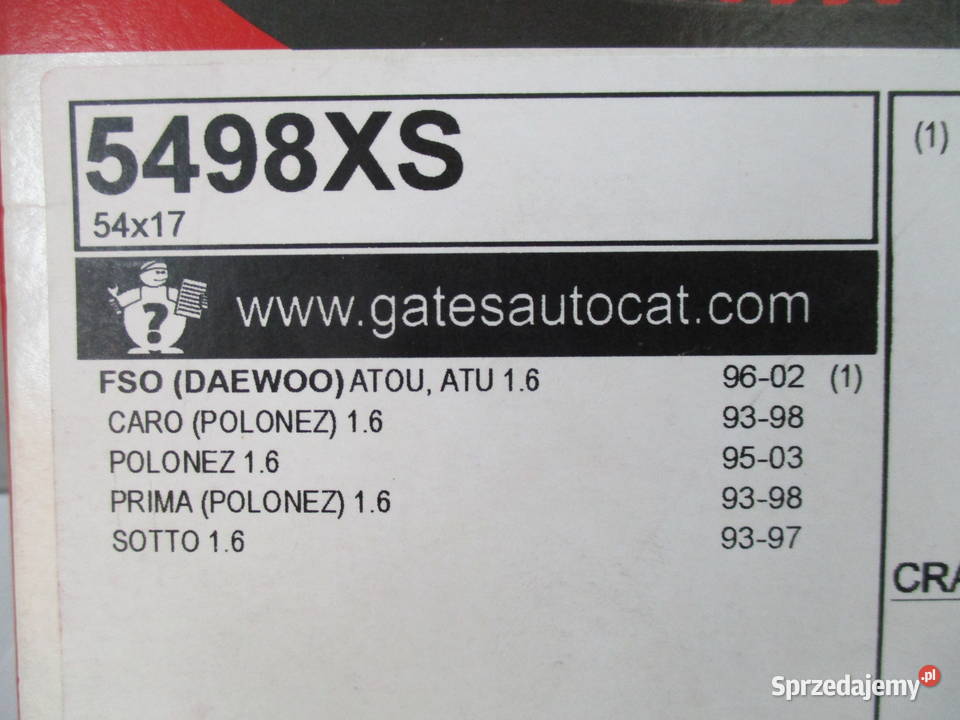 PASEK ROZRZĄDU GATES 5498XS PN PLUS POLONEZ sprzedam