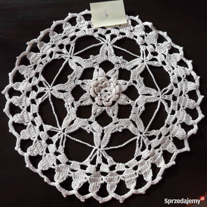 Serwetki na szydełku ręcznie robione wielkanocne biały sprzedam